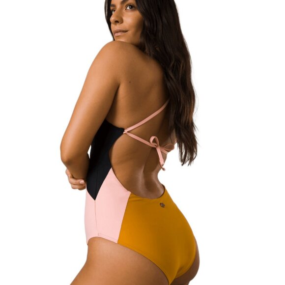 Prana Orange and Pink One Piece Swimsuit - Picture 2 of 10